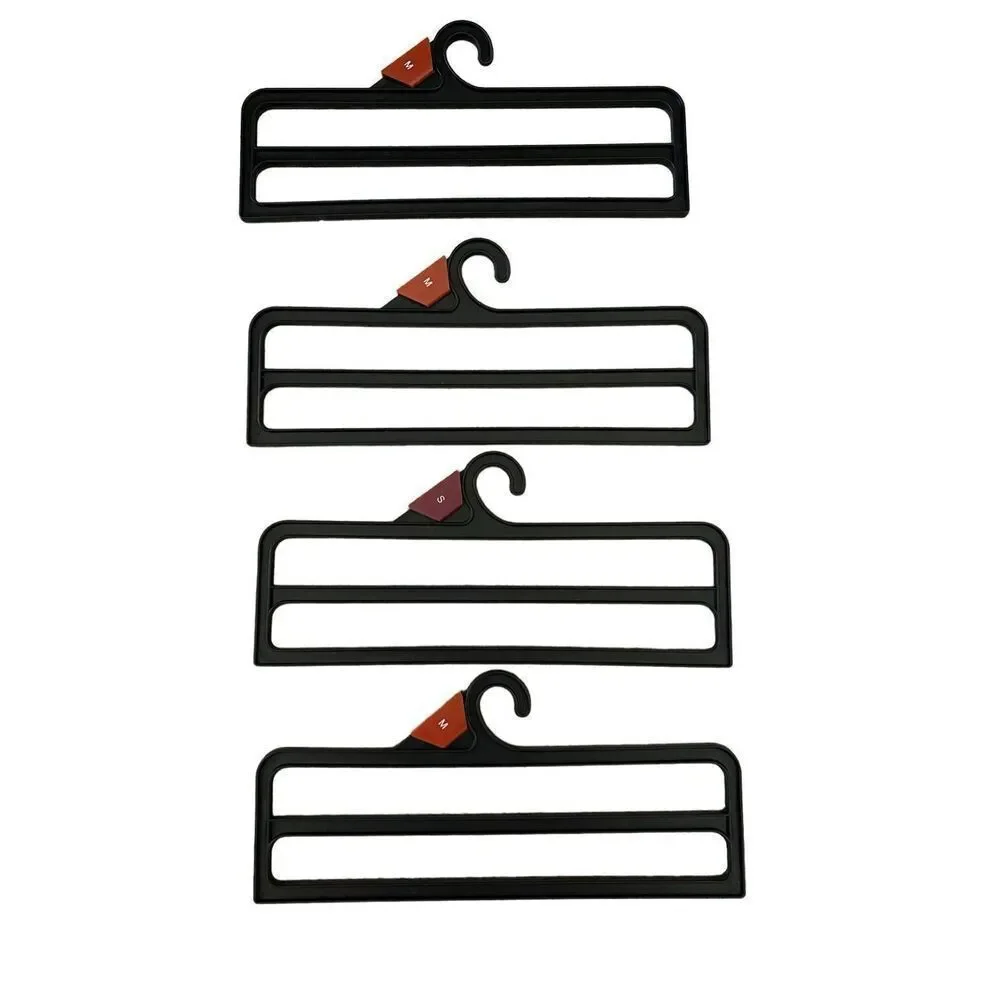 Bundle of 4 Plastic Pants Hangers Clothing Storage Organization